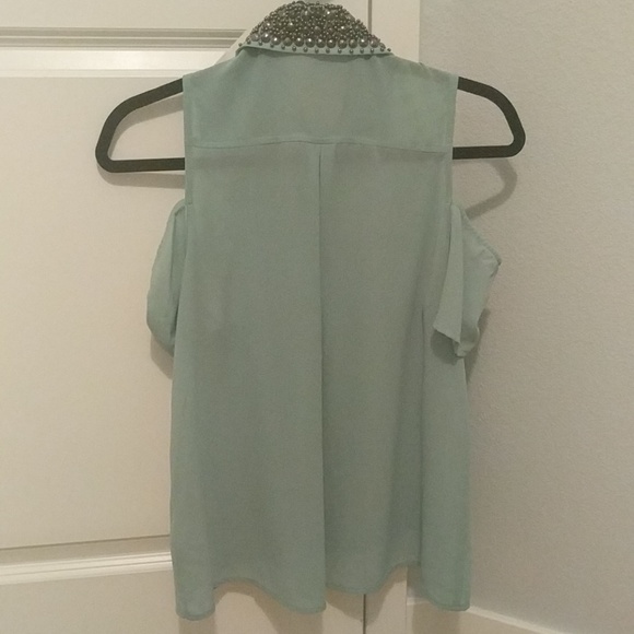 Cold Shoulder Studded Blouse - Picture 4 of 4
